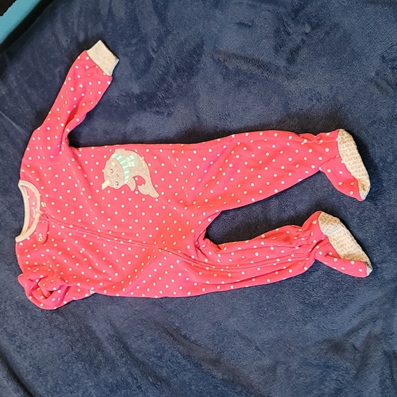 Footed polka dotted sleeper - Picture 2 of 4